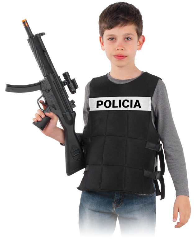 CHALECO POLICIA ANTIBALAS INFANTIL